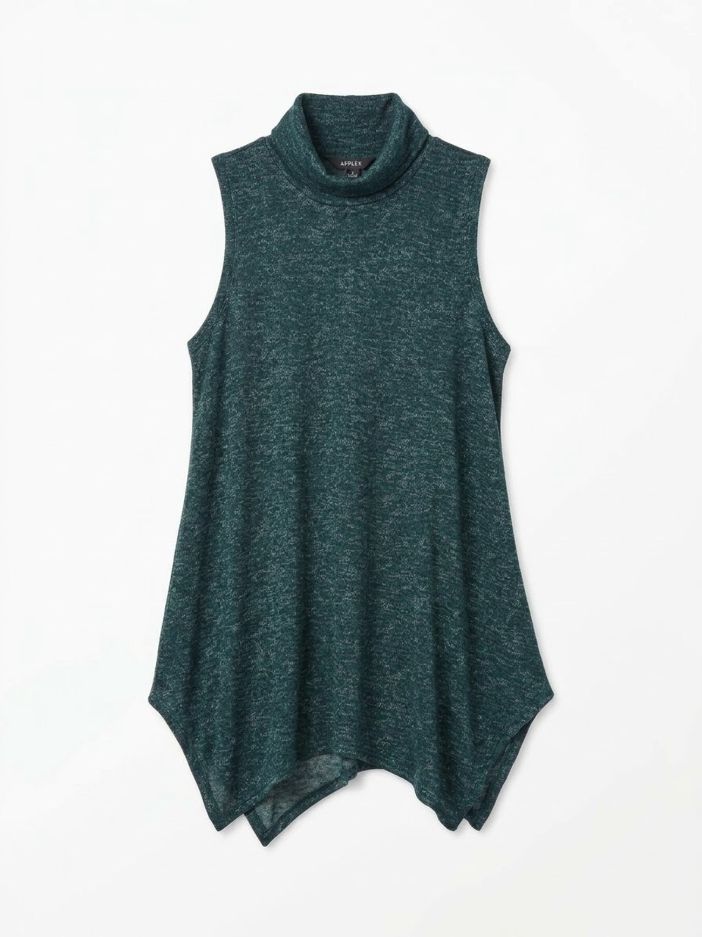 Apt. 9 Sleeveless Mock Neck Swing Tank - Dark Teal Heather